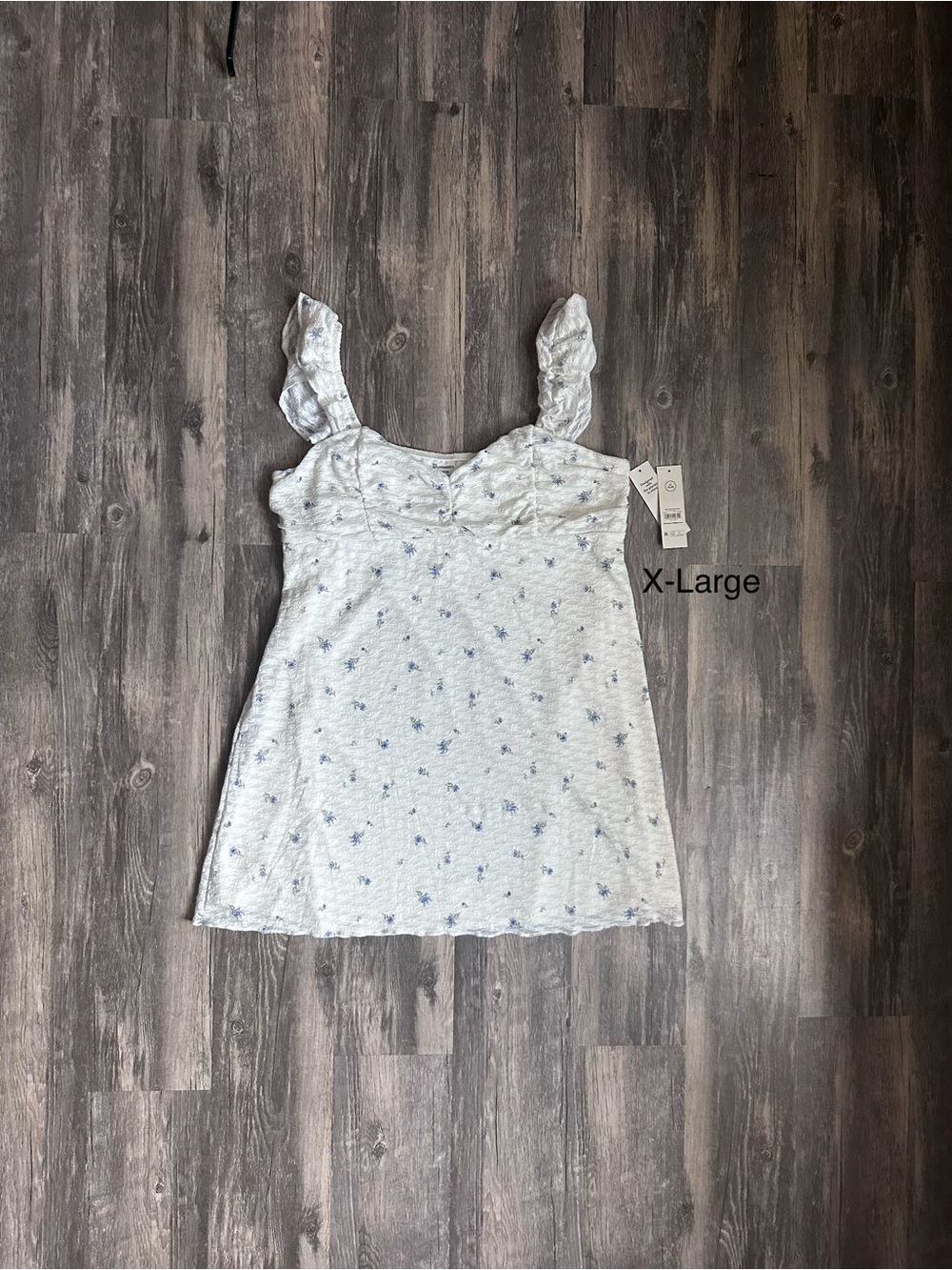 No Boundaries Double Ruffle Ruched Mini Dress Women's Size X-Large